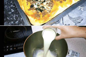 Як зробити тісто для піци на молоці фото