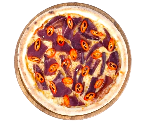 Бастурма (острая пицца) 30 см / 510 г 1234567 фото